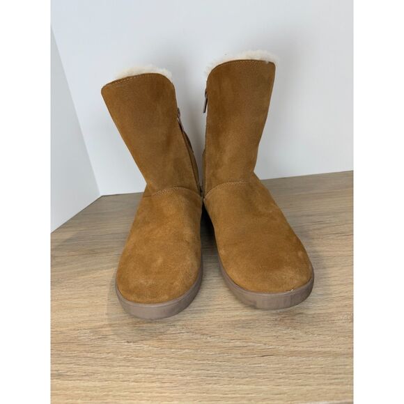 Koolaburra By UGG Women's Size 9 Brown Shazi Suede Short Tie Back Boots - Picture 2 of 9